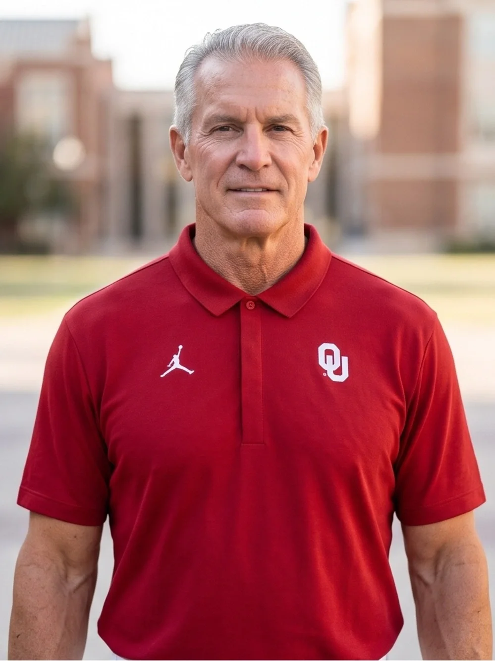 OU Men's Crimson Polo Shirt with Logo Coachs Shirt☑️